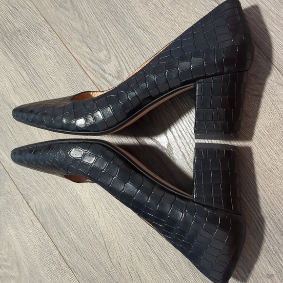 Corso Como Ryanna leather snake embossed pointed toe heels - Picture 9 of 14